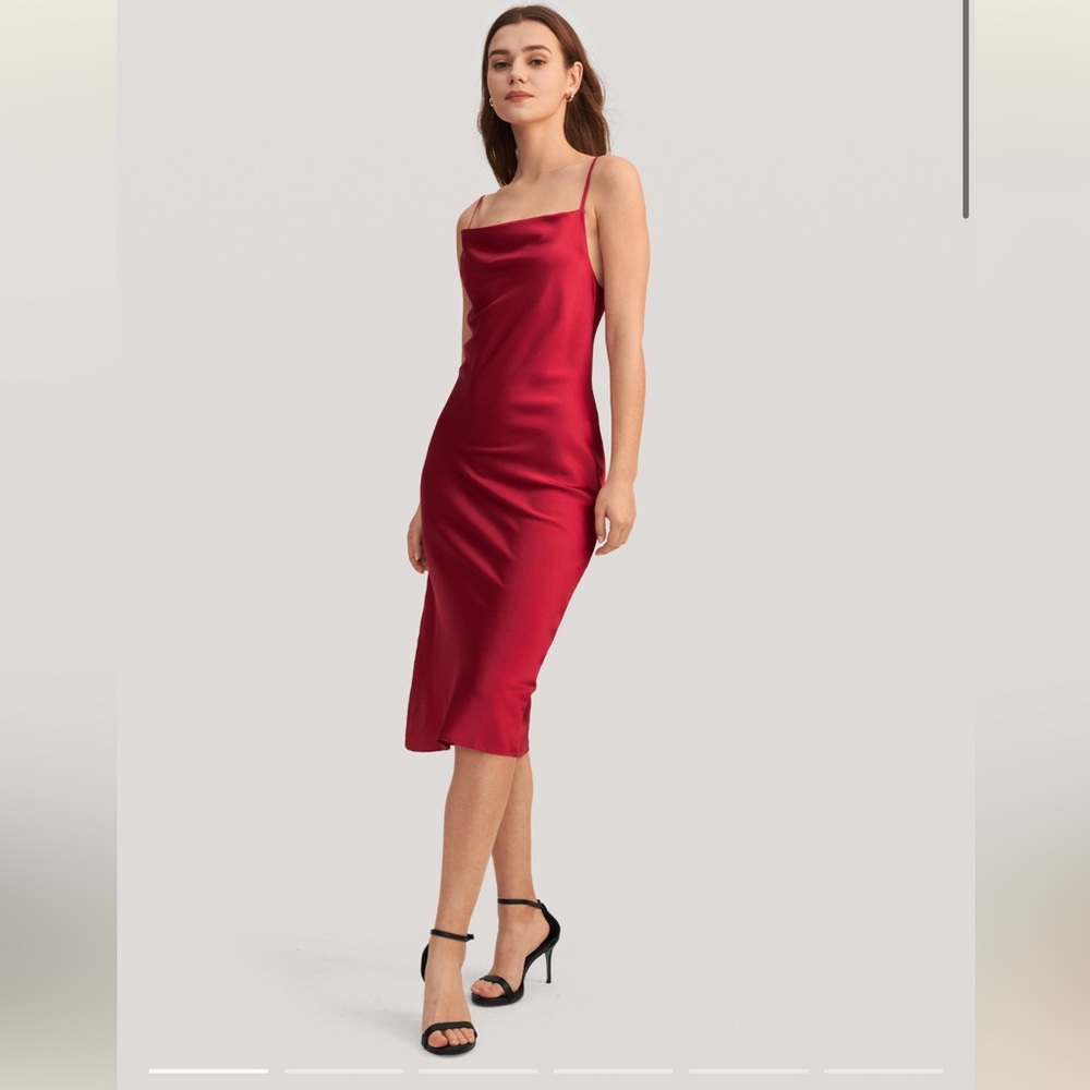 Lilysilk Elegant Alluring Cowl Neck Silk Dress